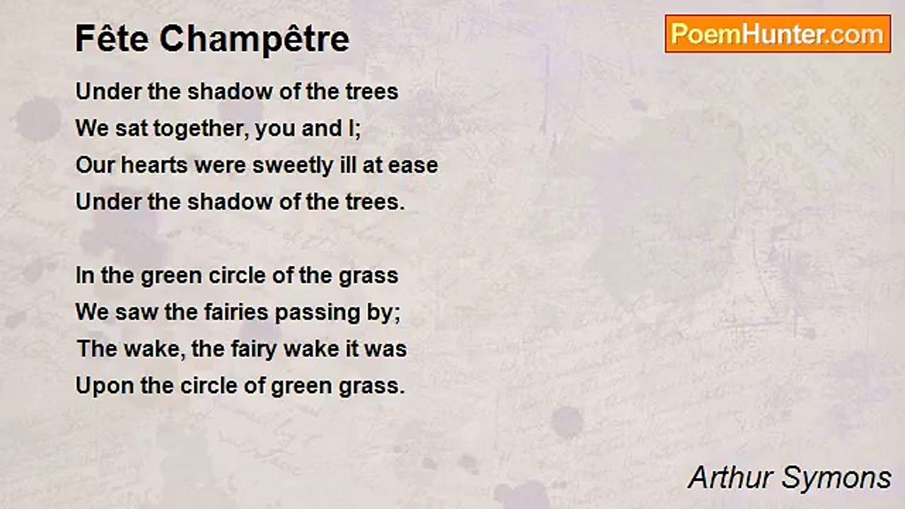 Arthur Symons - Fête Champêtre