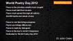 Dr John Celes - World Poetry Day,2012