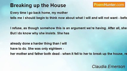 Claudia Emerson - Breaking up the House