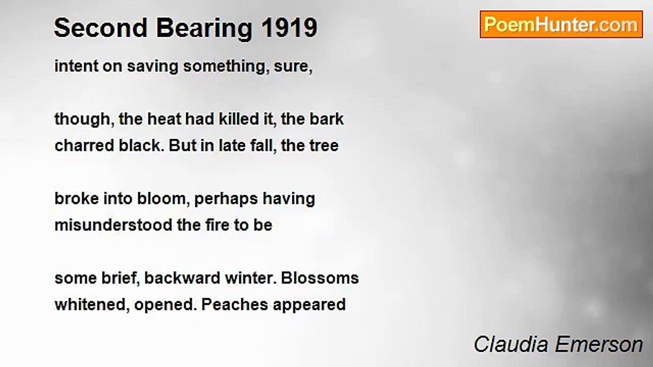 Claudia Emerson - Second Bearing 1919