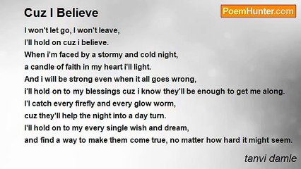 tanvi damle - Cuz I Believe