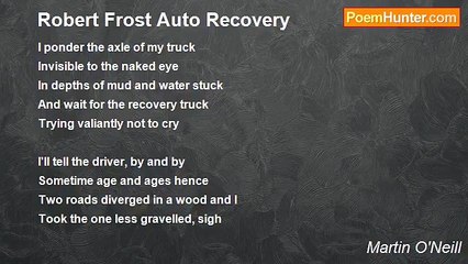 Martin O'Neill - Robert Frost Auto Recovery