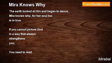 Mirabai - Mira Knows Why