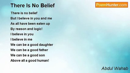 Abdul Wahab - There Is No Belief