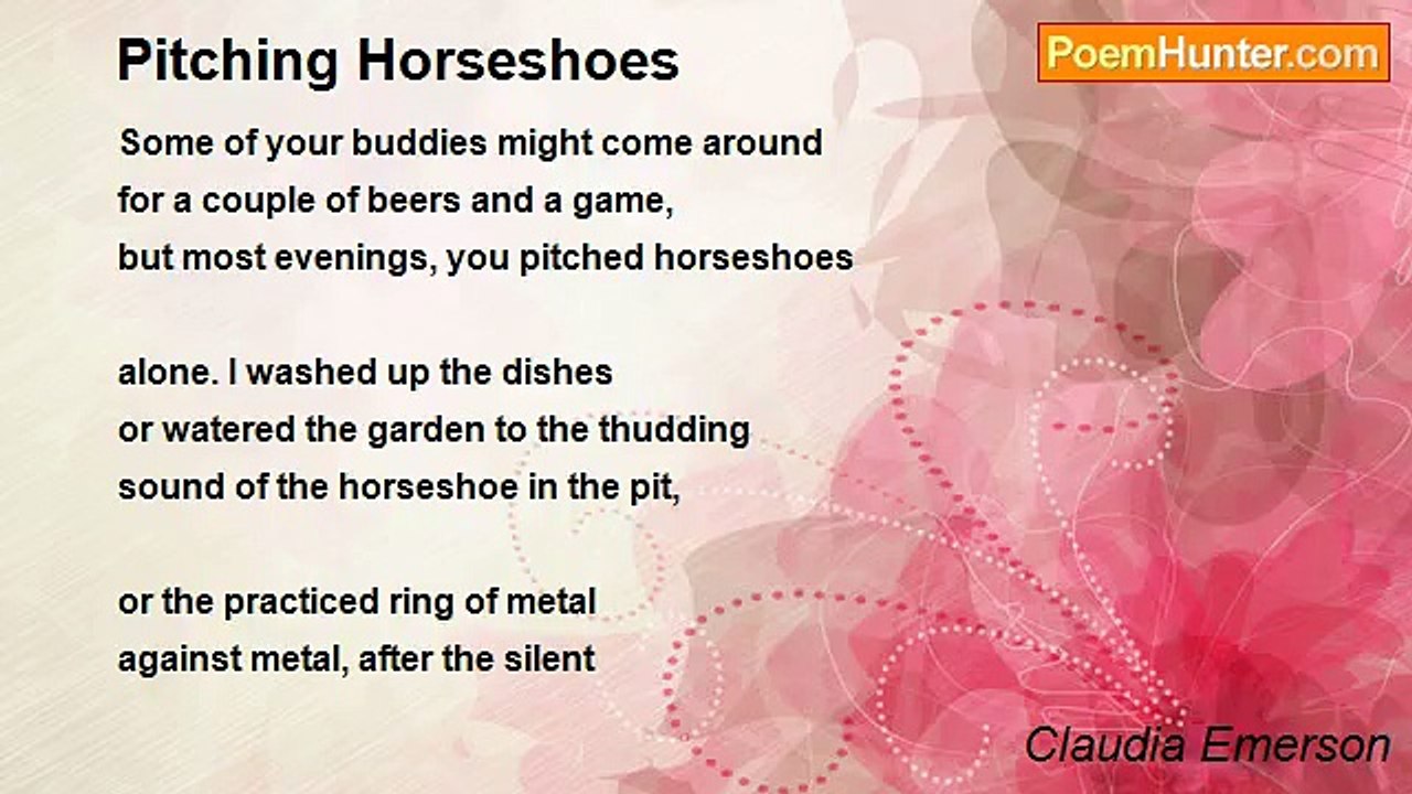 Claudia Emerson - Pitching Horseshoes