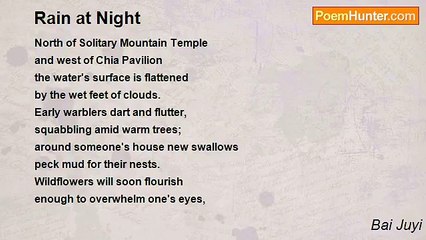 Bai Juyi - Rain at Night