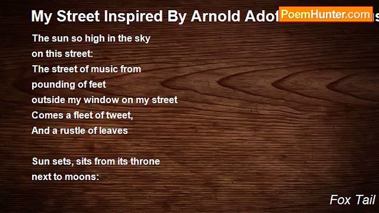 Fox Tail - My Street Inspired By Arnold Adoff's 'Street Music'