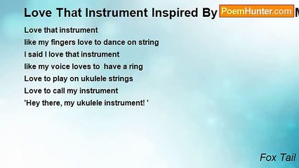 Fox Tail - Love That Instrument Inspired By Walter Dean Myers's 'Love That Boy'