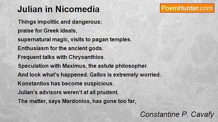 Constantine P. Cavafy - Julian in Nicomedia