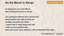 Constantine P. Cavafy - On the March to Sinopi