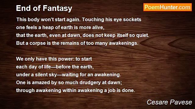 Cesare Pavese - End of Fantasy