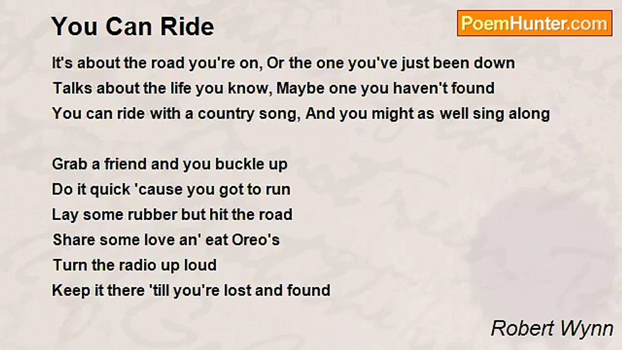 Robert Wynn - You Can Ride
