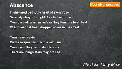 Charlotte Mary Mew - Abscence