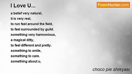 choco pie shreyasi - I Love U...