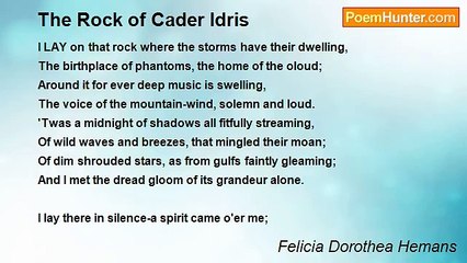Felicia Dorothea Hemans - The Rock of Cader Idris