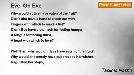 Taslima Nasrin - Eve, Oh Eve