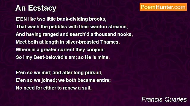 Francis Quarles - An Ecstacy