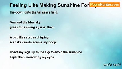 wabi sabi - Feeling Like Making Sunshine For Myself