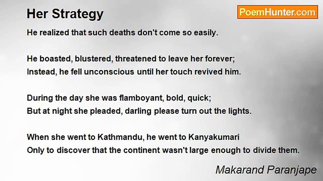 Makarand Paranjape - Her Strategy
