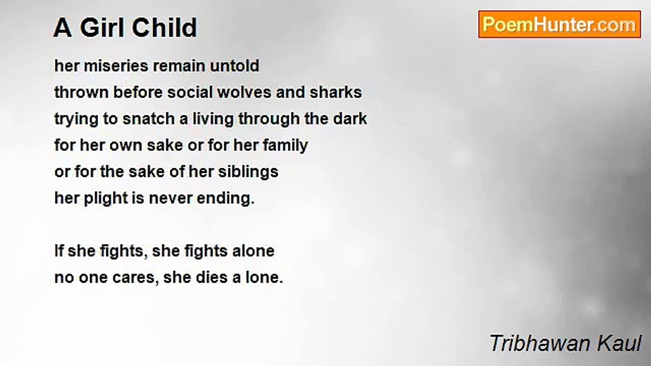 Tribhawan Kaul - A Girl Child