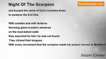 Nissim Ezekiel - Night Of The Scorpion