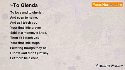 Adeline Foster - ~To Glenda