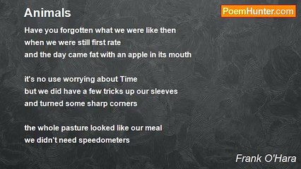 Frank O'Hara - Animals