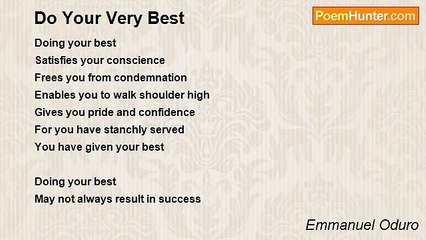 Emmanuel Oduro - Do Your Very Best