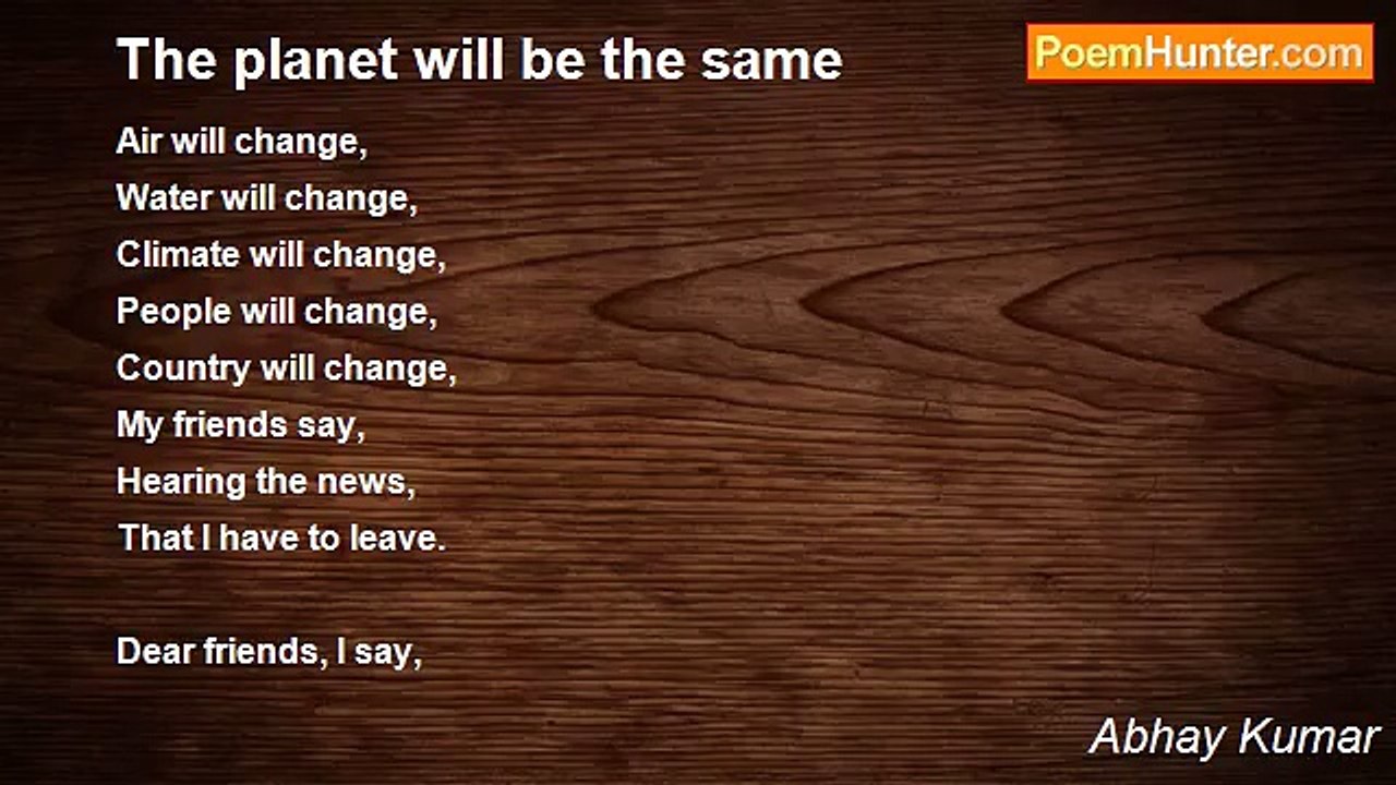 Abhay Kumar - The planet will be the same