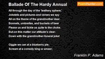 Franklin P. Adams - Ballade Of The Hardy Annual