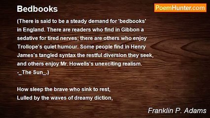 Franklin P. Adams - Bedbooks