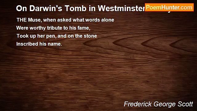 Frederick George Scott - On Darwin's Tomb in Westminster Abbey