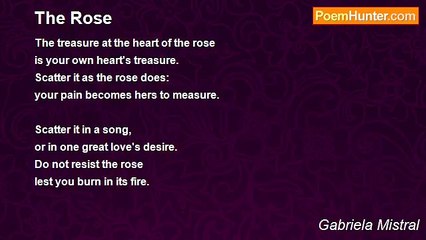 Gabriela Mistral - The Rose