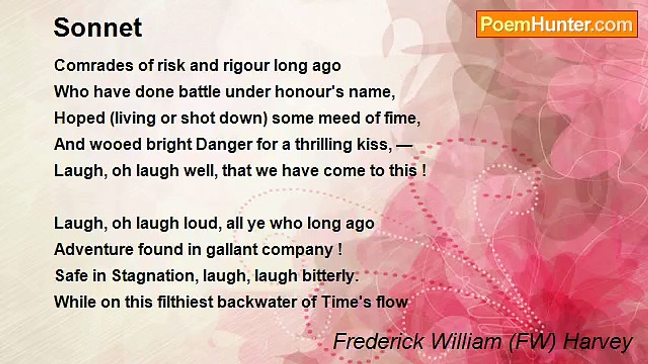 Frederick William (FW) Harvey - Sonnet