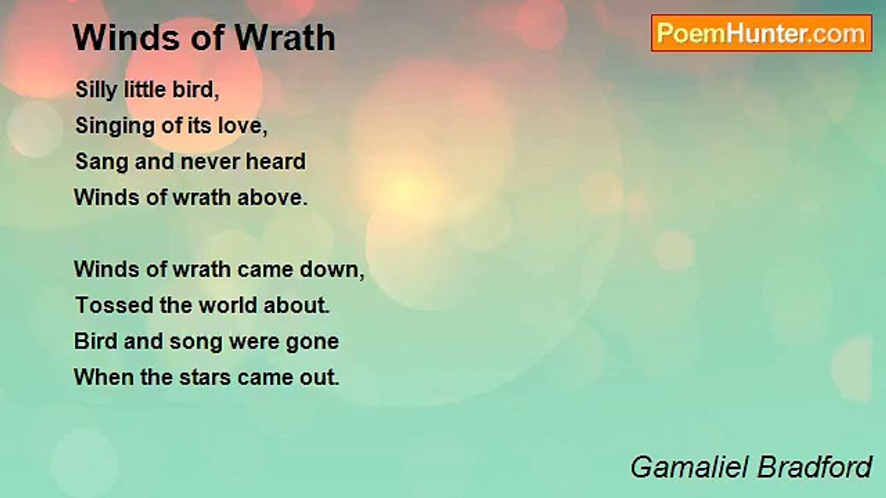 Gamaliel Bradford - Winds of Wrath