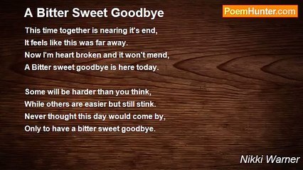 Nikki Warner - A Bitter Sweet Goodbye