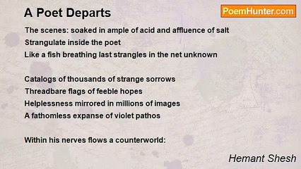 Hemant Shesh - A Poet Departs