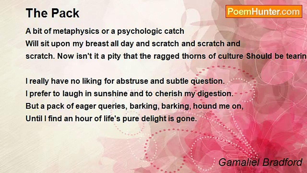Gamaliel Bradford - The Pack