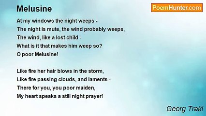 Georg Trakl - Melusine