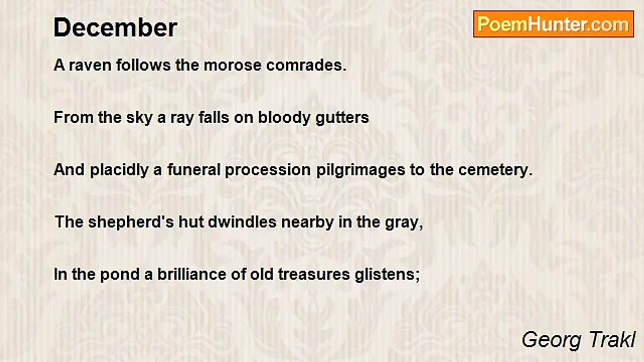 Georg Trakl - December