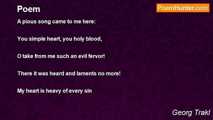 Georg Trakl - Poem