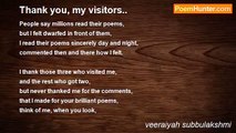 veeraiyah subbulakshmi - Thank you, my visitors..