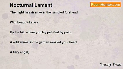 Georg Trakl - Nocturnal Lament