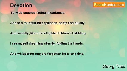 Georg Trakl - Devotion