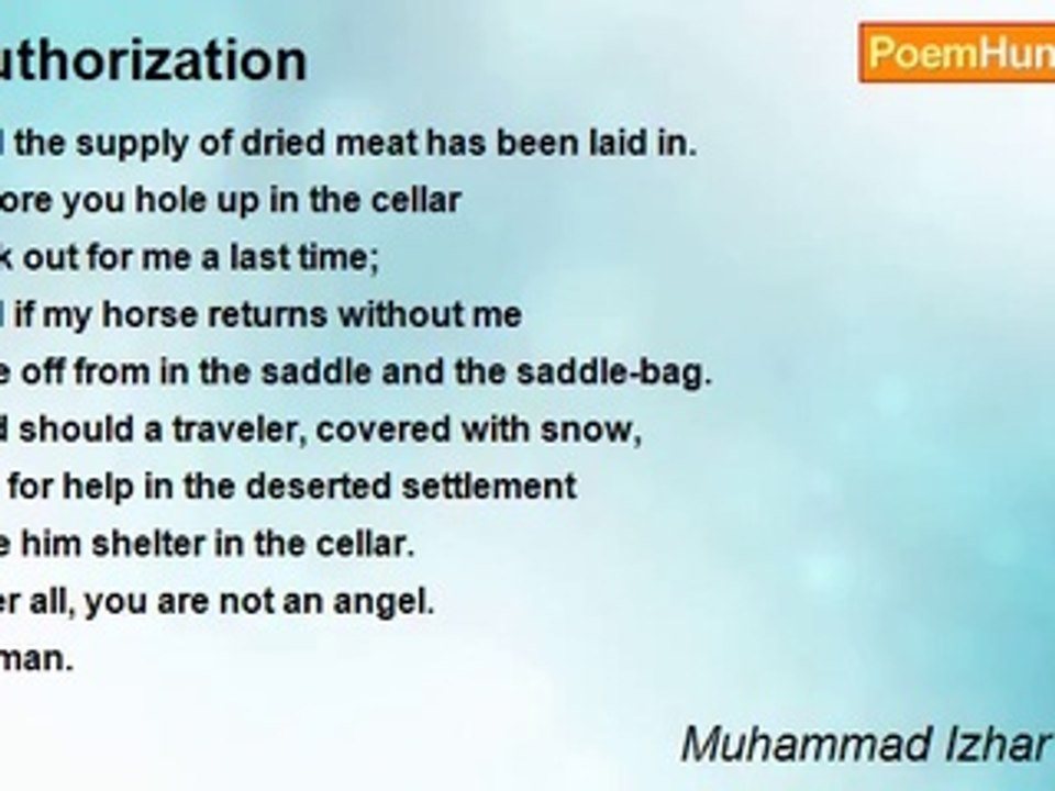Muhammad Izhar ul Haq - Authorization