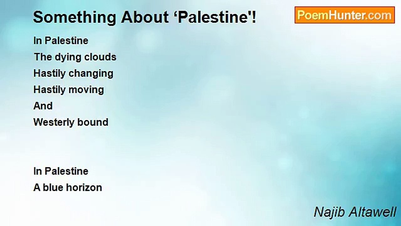 Najib Altawell - Something About ‘Palestine'!