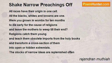 rajendran muthiah - Shake Narrow Preachings Off