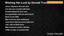 Suzae Chevalier - Wishing Her Luck by Donald Trump