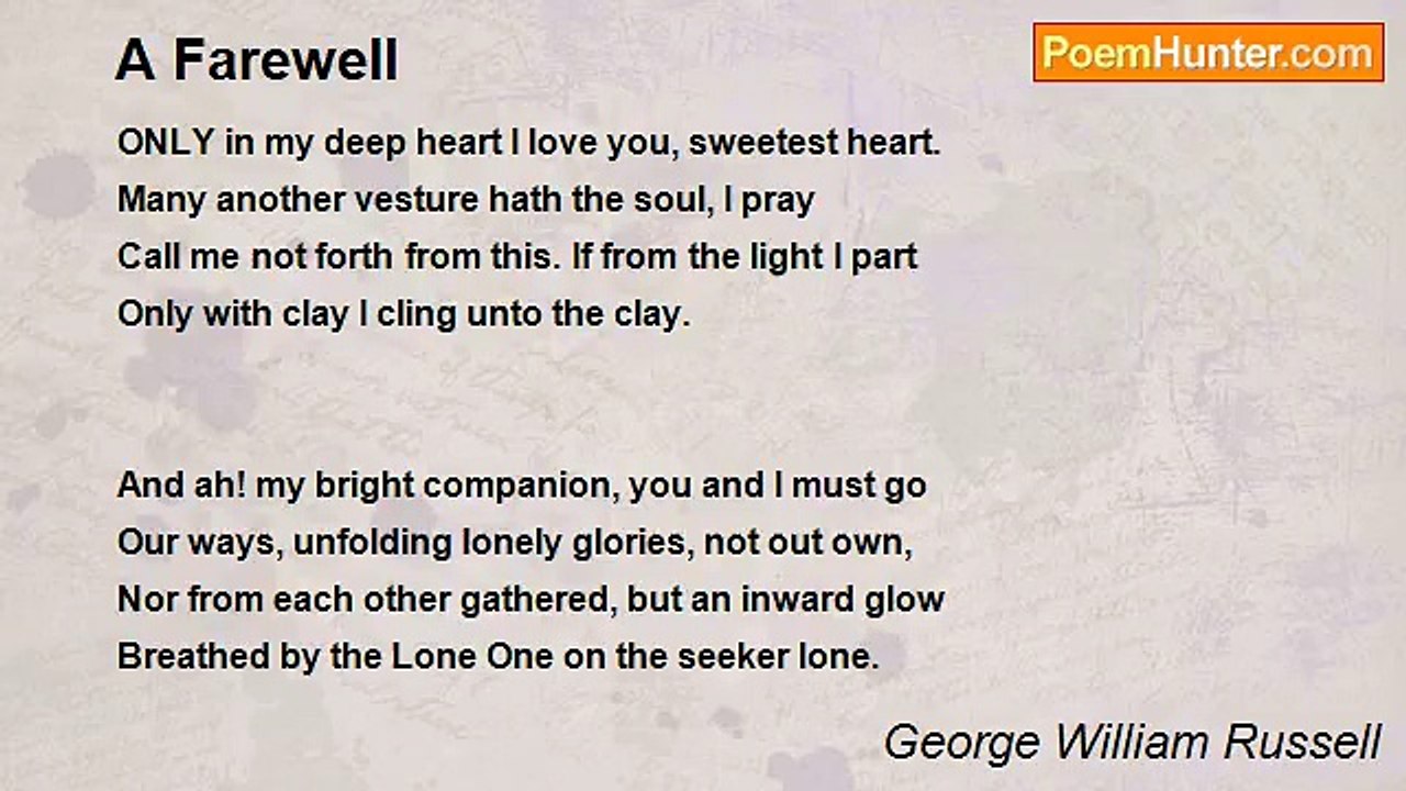 George William Russell - A Farewell