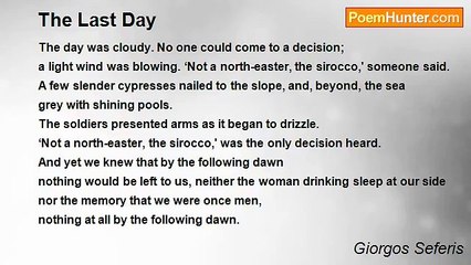 Giorgos Seferis - The Last Day